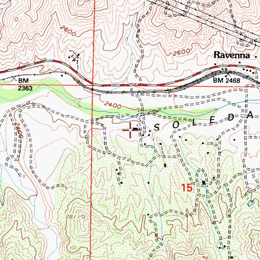 Topographic Map of McCarthy Ranch, CA