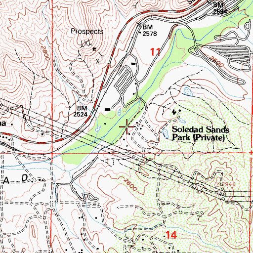 Topographic Map of Ravenna Poultry Farm (historical), CA