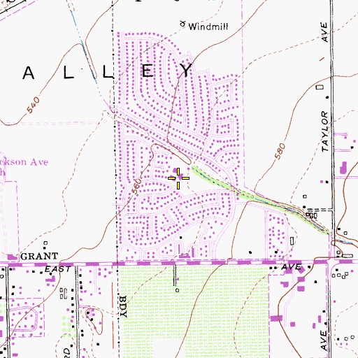 Topographic Map of Arroyo Seco Elementary School, CA