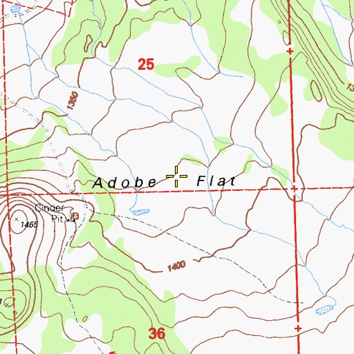 Topographic Map of Adobe Flat, CA