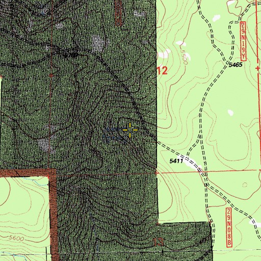 Topographic Map of Barrel Spring, CA