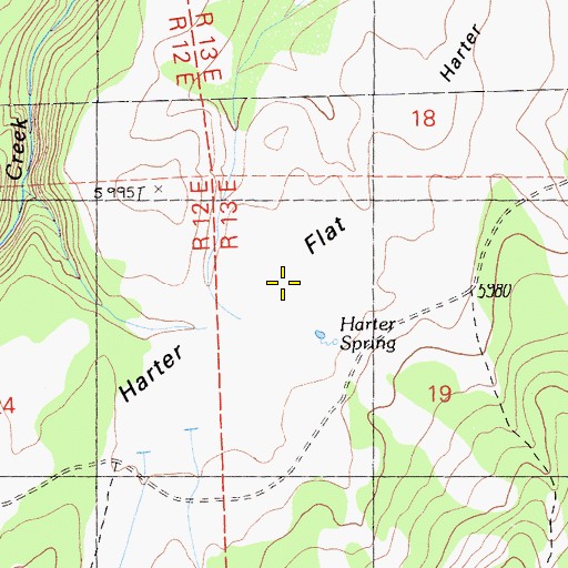 Topographic Map of Harter Flat, CA