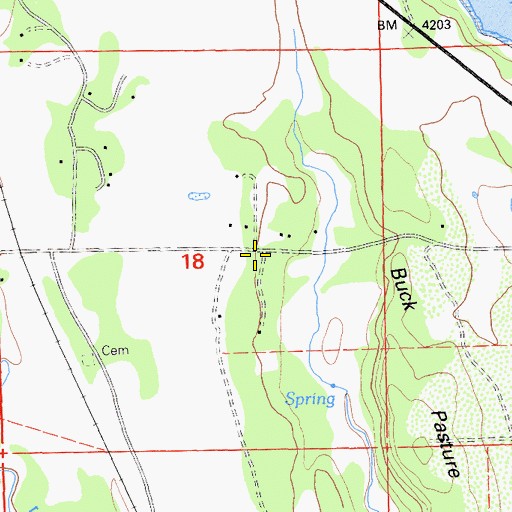 Topographic Map of Indian Cemetery, CA
