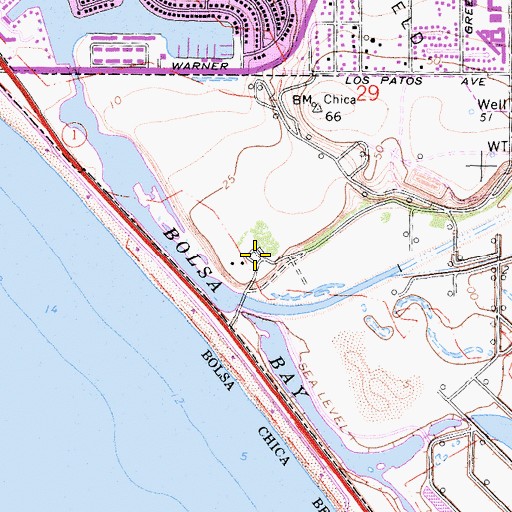 Topographic Map of Bolsa Chica Gun Club, CA