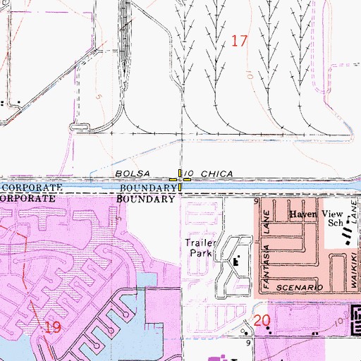 Topographic Map of Los Patos Gun Club (historical), CA