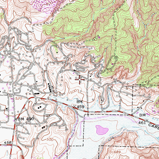 Topographic Map of Olinda (historical), CA