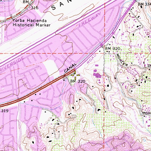 Topographic Map of Peralta School (historical), CA