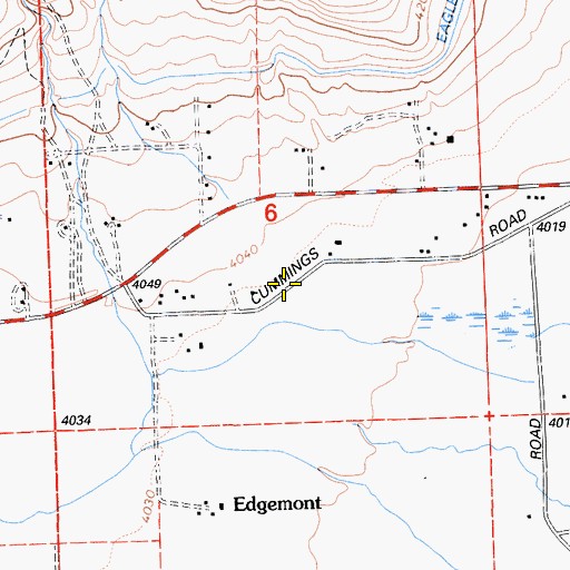 Topographic Map of Edgemont (historical), CA