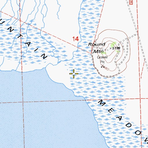 Topographic Map of Mountain Meadows, CA