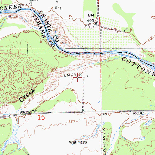 Topographic Map of Baker Ranch, CA