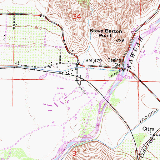 Topographic Map of Sandspur (historical), CA