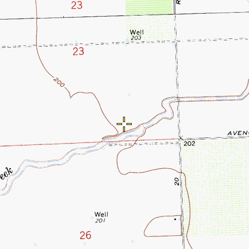 Topographic Map of Cottonwood Cow Camp (historical), CA