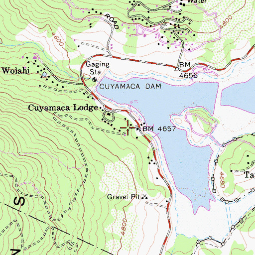 Topographic Map of Banner School (historical), CA