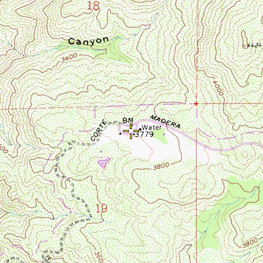 Topographic Map of Harbaugh Ranch, CA