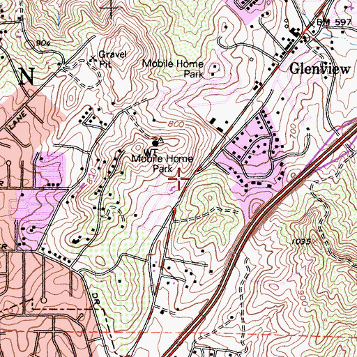 Topographic Map of Lankesheim Tunnel (historical), CA