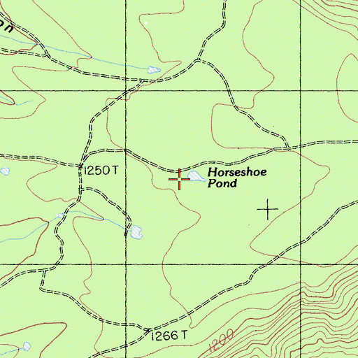 Topographic Map of Horseshoe Pond, CA