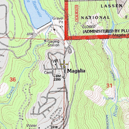 Topographic Map of Historic Pioneer Church, CA