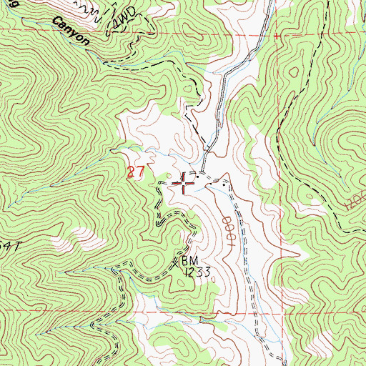 Topographic Map of Huffmaster Ranch (historical), CA