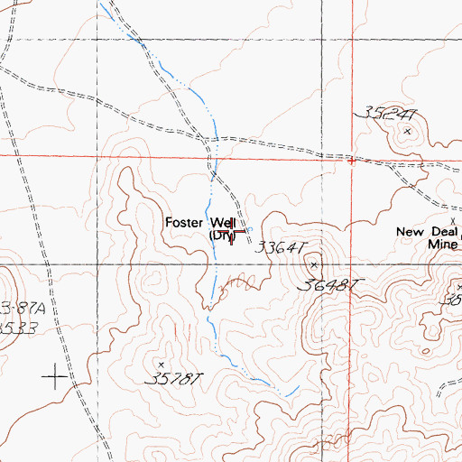 Topographic Map of Foster Well, CA