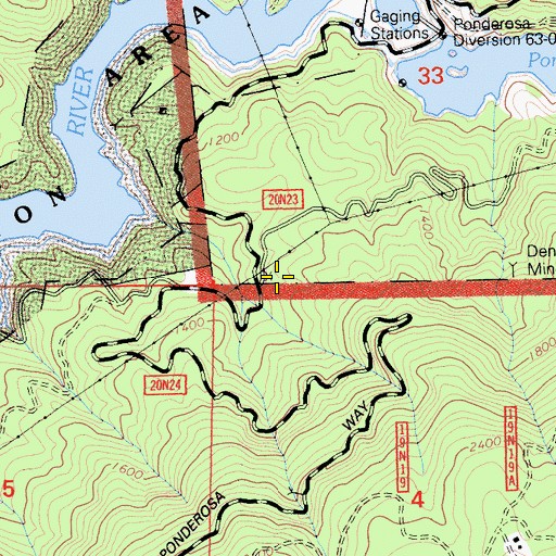 Topographic Map of Midas Mine, CA
