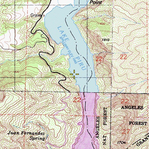 Topographic Map of Piru Ranger Station (historical), CA