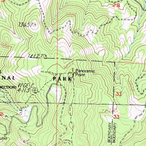 Topographic Map of Panoramic Point, CA