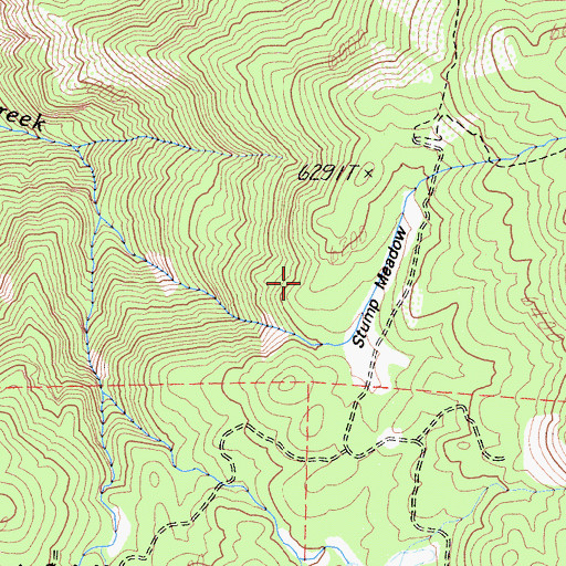 Topographic Map of Stump Meadow, CA