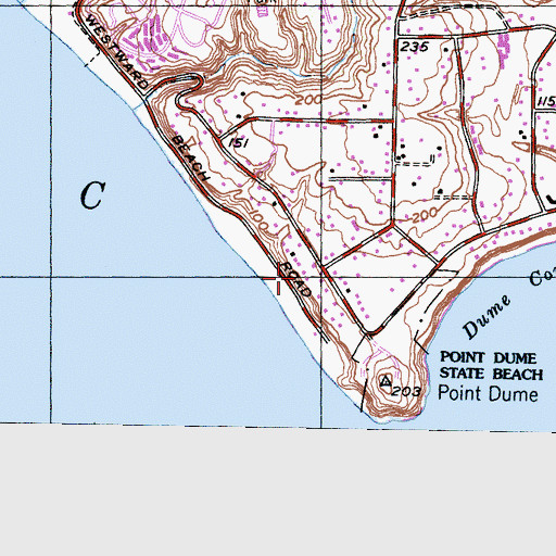 Topographic Map of Malibu, CA