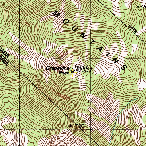 Topographic Map of Amargosa Range, NV