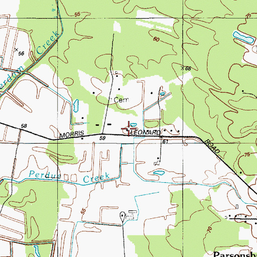 Topographic Map of Bethel United Methodist Church, MD