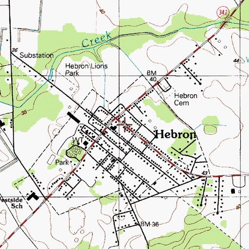 Topographic Map of Nelson Memorial Methodist Church, MD