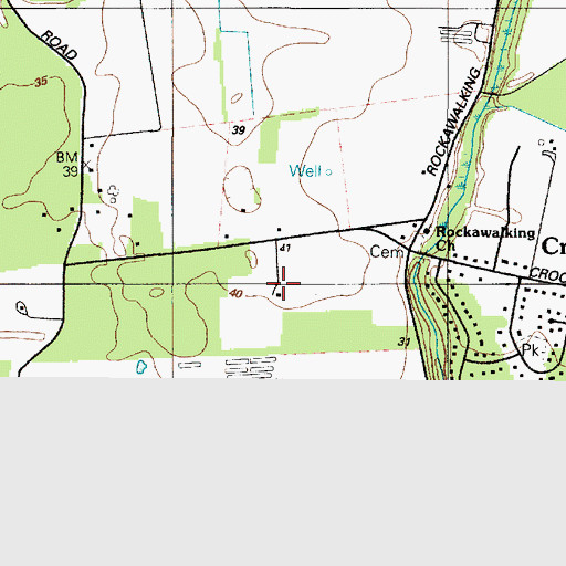 Topographic Map of Rockawalking Acres, MD