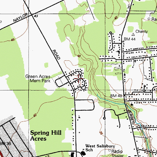 Topographic Map of Westview, MD
