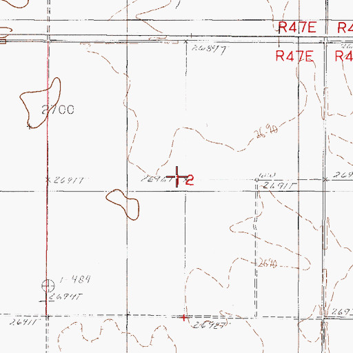 Topographic Map of Woods School (historical), MT
