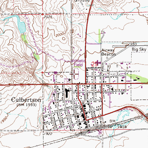 Topographic Map of C C Recreation Complex, MT
