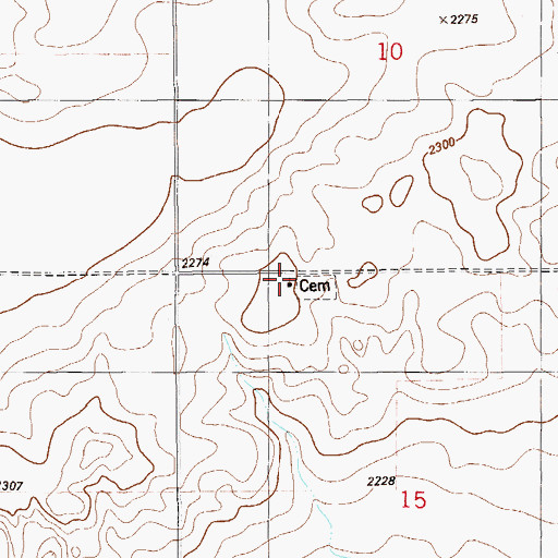 Topographic Map of Grandview Church of the Brethren, MT