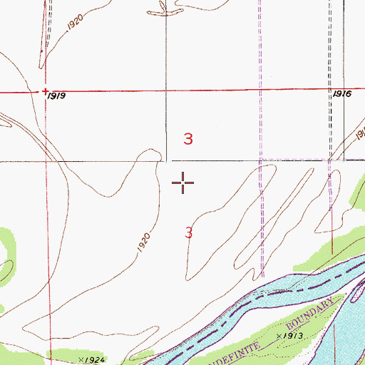 Topographic Map of Fort Stewart (historical), MT
