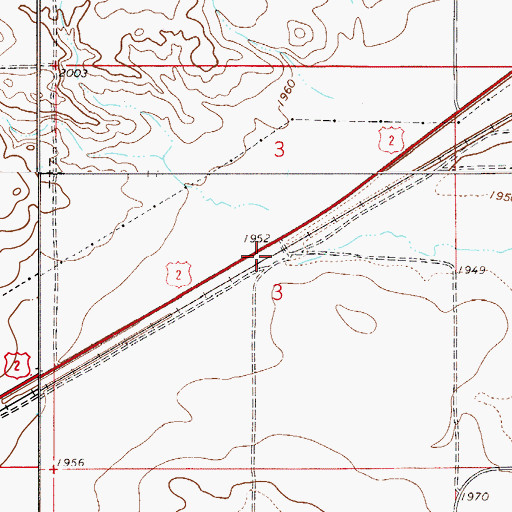 Topographic Map of Atkinson (historical), MT
