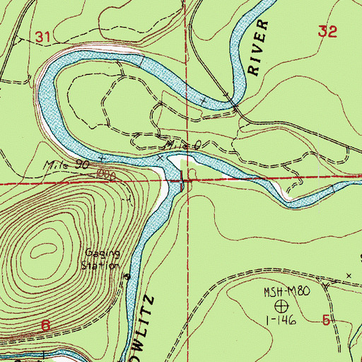 Topographic Map of Lake Scanewa, WA