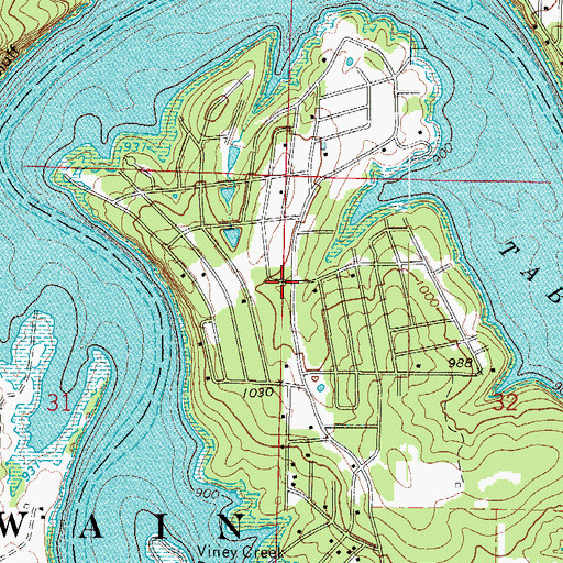 Topographic Map of Emerald Beach, MO