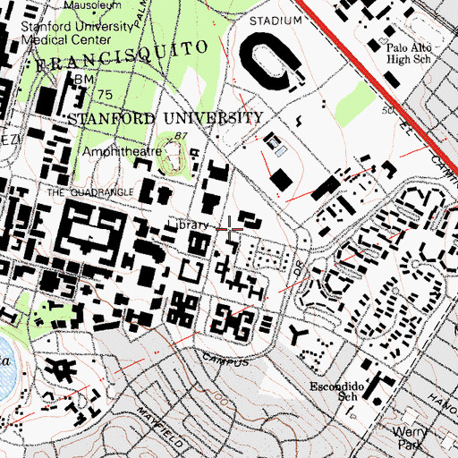 Topographic Map of Serra Complex, CA