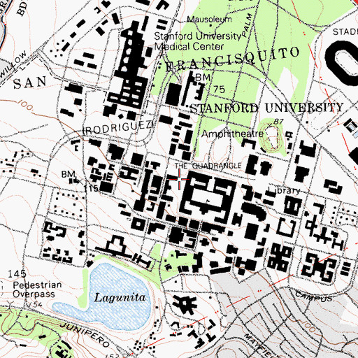 Topographic Map of Sloan Hall, CA