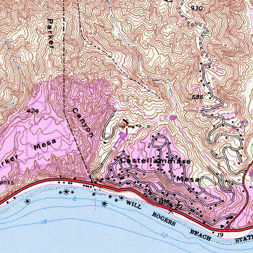 Topographic Map of Claude Parker Ranch, CA