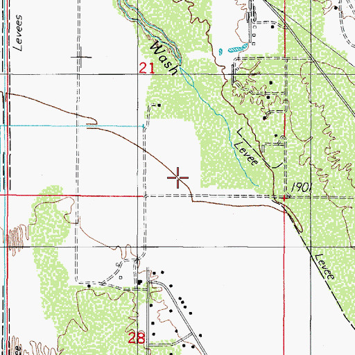 Topographic Map of Blanco Wash, AZ