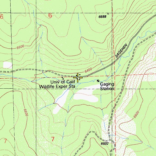 Topographic Map of University of California Wildlife Experiment Station, CA