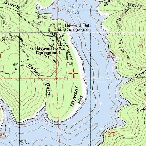 Topographic Map of Rowles Mine, CA
