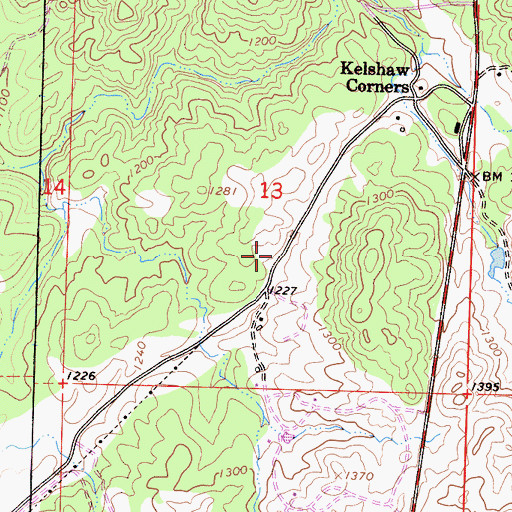 Topographic Map of Green School (historical), CA