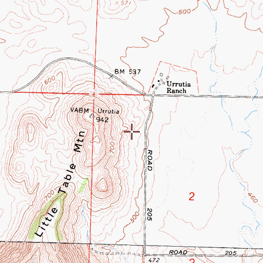 Topographic Map of Marysdale School (historical), CA