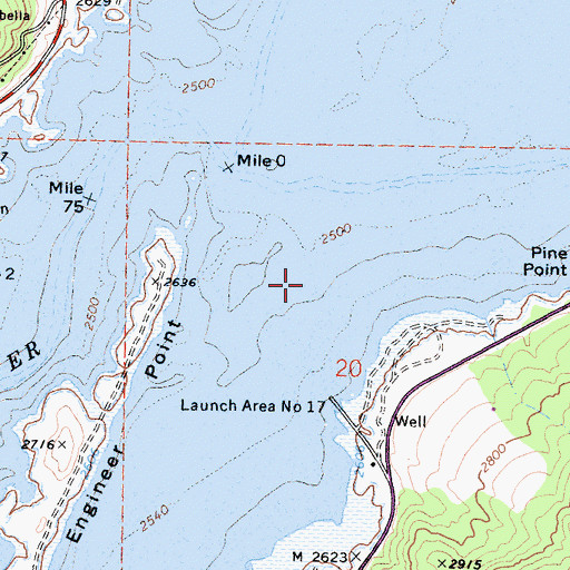Topographic Map of Isabella (historical), CA