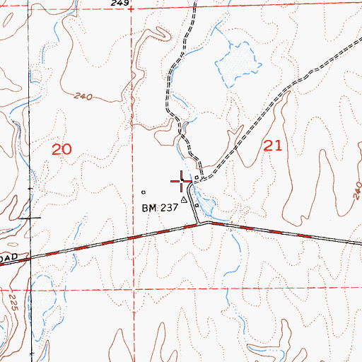 Topographic Map of McKenzie Ranch, CA